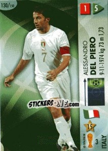 Figurina Alessandro Del Piero - GOAAAL! FIFA World Cup Germany 2006 - Panini