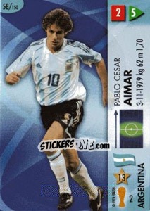 Sticker Pablo Aimar - GOAAAL! FIFA World Cup Germany 2006 n. 58 - Panini