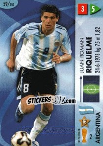 Sticker Juan Roman Riquelme - GOAAAL! FIFA World Cup Germany 2006 n. 59 - Panini