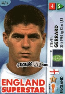 Sticker Steven Gerrard - GOAAAL! FIFA World Cup Germany 2006 n. 69 - Panini