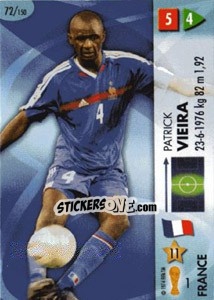 Sticker Patrick Vieira - GOAAAL! FIFA World Cup Germany 2006 n. 72 - Panini