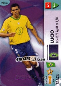 Sticker Lucio - GOAAAL! FIFA World Cup Germany 2006 n. 20 - Panini