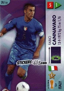 Sticker Fabio Cannavaro - GOAAAL! FIFA World Cup Germany 2006 n. 39 - Panini