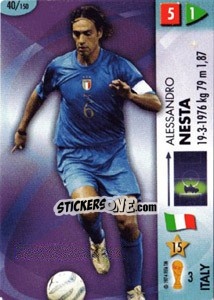 Sticker Alessandro Nesta - GOAAAL! FIFA World Cup Germany 2006 n. 40 - Panini