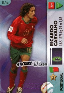 Sticker Ricardo Carvalho - GOAAAL! FIFA World Cup Germany 2006 n. 51 - Panini