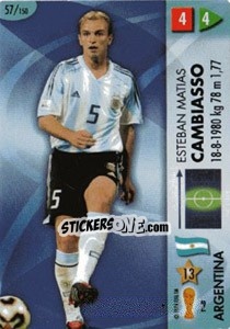 Figurina Esteban Cambiasso - GOAAAL! FIFA World Cup Germany 2006 - Panini