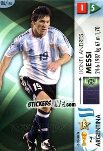 Sticker Lionel Messi - GOAAAL! FIFA World Cup Germany 2006 n. 106 - Panini