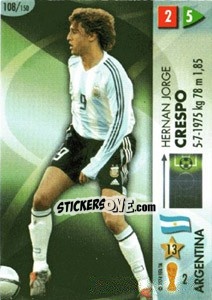 Sticker Hernan Crespo - GOAAAL! FIFA World Cup Germany 2006 n. 108 - Panini