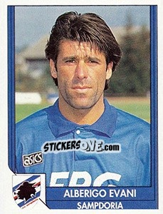 Sticker Alberigo Evani - Italy Tutto Calcio 1993-1994 - Sl