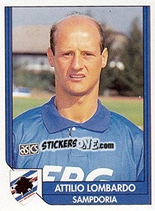Figurina Attilio Lombardo - Italy Tutto Calcio 1993-1994 - Sl
