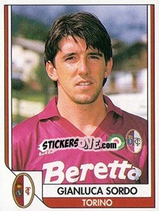 Sticker Gianluca Sordo - Italy Tutto Calcio 1993-1994 - Sl