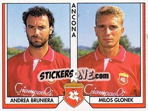 Sticker Andrea Bruniera / Milos Glonek - Tutto Calcio 1993-1994 n. 332 - Sl