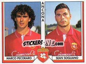 Sticker Marco Pecoraro / Sean Sogliano - Tutto Calcio 1993-1994 n. 334 - Sl