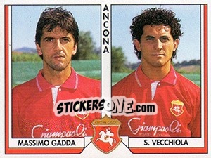 Figurina Massimo Gadda / Sebastiano Vecchiola - Italy Tutto Calcio 1993-1994 - Sl