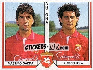 Sticker Massimo Gadda / Sebastiano Vecchiola - Tutto Calcio 1993-1994 n. 335 - Sl