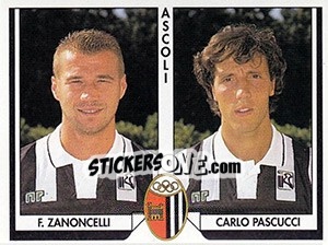Sticker Francesco Zanoncelli / Carlo Pascucci - Italy Tutto Calcio 1993-1994 - Sl