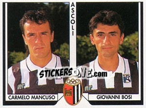 Sticker Carmelo Mancuso / Giovanni Bosi - Italy Tutto Calcio 1993-1994 - Sl