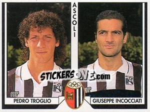 Sticker Pedro Troglio / Giuseppe Incocciati - Tutto Calcio 1993-1994 n. 343 - Sl
