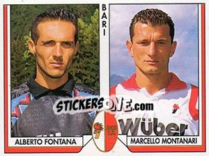 Sticker Alberto Fontana / Marcello Montanari - Italy Tutto Calcio 1993-1994 - Sl