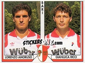 Sticker Lorenzo Amoruso / Gianluca Ricci - Italy Tutto Calcio 1993-1994 - Sl