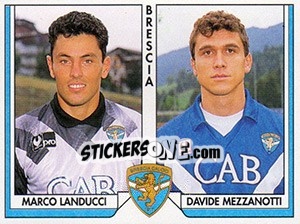 Sticker Marco Landucci / Davide Mezzanotti - Tutto Calcio 1993-1994 n. 355 - Sl