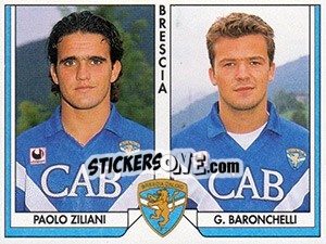 Sticker Paolo Ziliani / Giuseppe Baronchelli - Italy Tutto Calcio 1993-1994 - Sl