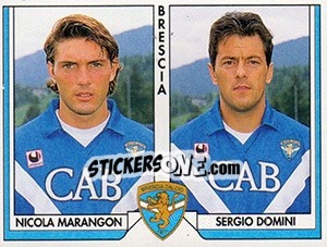 Figurina Nicola Marangon / Sergio Domini - Italy Tutto Calcio 1993-1994 - Sl