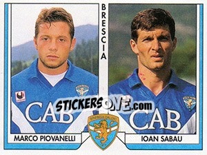 Cromo Marco Piovanelli / Ioan Sabau - Italy Tutto Calcio 1993-1994 - Sl