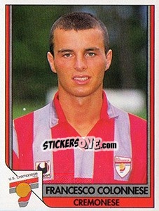 Sticker Francesco Colonnese - Italy Tutto Calcio 1993-1994 - Sl