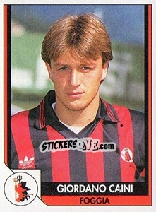 Sticker Giordano Caini - Italy Tutto Calcio 1993-1994 - Sl
