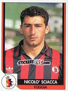 Sticker Nicolo Sciacca - Italy Tutto Calcio 1993-1994 - Sl