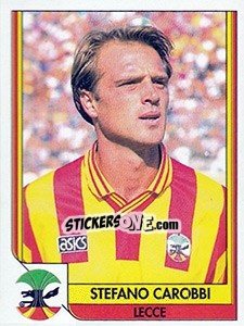 Sticker Stefano Carobbi - Italy Tutto Calcio 1993-1994 - Sl