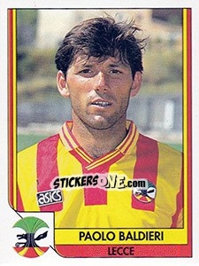 Sticker Paolo Baldieri - Italy Tutto Calcio 1993-1994 - Sl