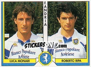 Sticker Luca Monari / Roberto Ripa - Italy Tutto Calcio 1993-1994 - Sl