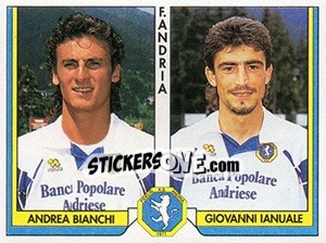 Cromo Andrea Bianchi / Giovanni Ianuale - Italy Tutto Calcio 1993-1994 - Sl