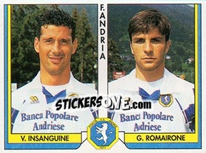 Sticker Vittorio Insanguine / Giancarlo Romairone - Italy Tutto Calcio 1993-1994 - Sl