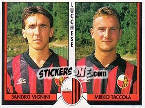 Sticker Sandro Vignini / Mirko Taccola - Tutto Calcio 1993-1994 n. 396 - Sl