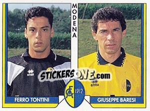 Sticker Ferro Tontini / Giuseppe Baresi - Italy Tutto Calcio 1993-1994 - Sl
