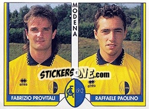 Sticker Fabrizio Provitali / Raffaele Paolino - Italy Tutto Calcio 1993-1994 - Sl