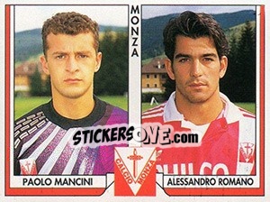 Sticker Paolo Mancini / Alessandro Romano - Tutto Calcio 1993-1994 n. 411 - Sl