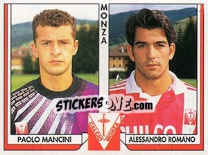 Sticker Paolo Mancini / Alessandro Romano - Italy Tutto Calcio 1993-1994 - Sl