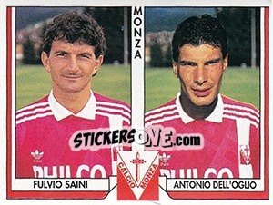 Figurina Fulvio Saini / Antonio Dell'Oglio - Italy Tutto Calcio 1993-1994 - Sl