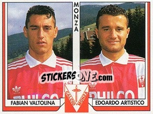 Sticker Fabian Valtolina / Edoardo Artistico - Italy Tutto Calcio 1993-1994 - Sl