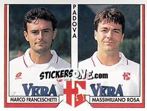 Sticker Marco Franceschetti / Massimiliano Rosa - Tutto Calcio 1993-1994 n. 420 - Sl
