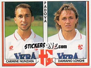 Cromo Carmine Nunziata / Damiano Longhi - Italy Tutto Calcio 1993-1994 - Sl