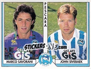 Sticker Marco Savorani / John Sivebaek - Tutto Calcio 1993-1994 n. 435 - Sl