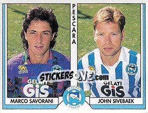 Cromo Marco Savorani / John Sivebaek - Italy Tutto Calcio 1993-1994 - Sl