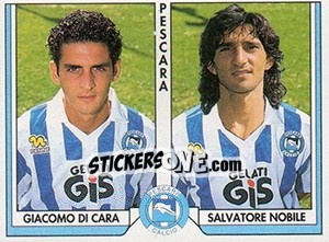 Sticker Giacomo Di Cara / Salvatori Nobile - Italy Tutto Calcio 1993-1994 - Sl