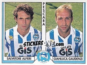 Sticker Salvatore Alfieri / Gianluca Gaudenzi - Italy Tutto Calcio 1993-1994 - Sl