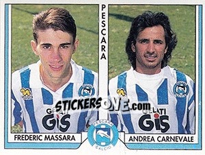 Sticker Frederic Massara / Andrea Carnevale - Tutto Calcio 1993-1994 n. 440 - Sl